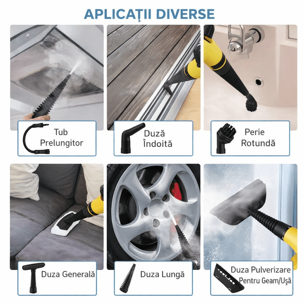 SteamPro – Curățător cu Aburi Multifuncțional - CasutaMea
